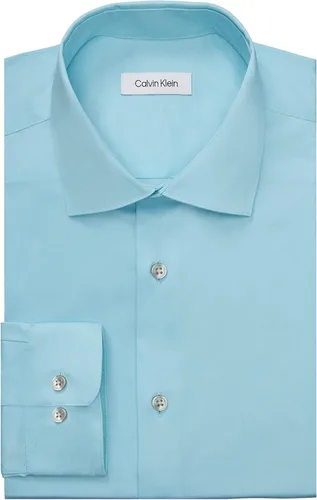 Vista 3 de Calvin Klein Camisa de vestir para hombre, ajuste regular, espiga elástica