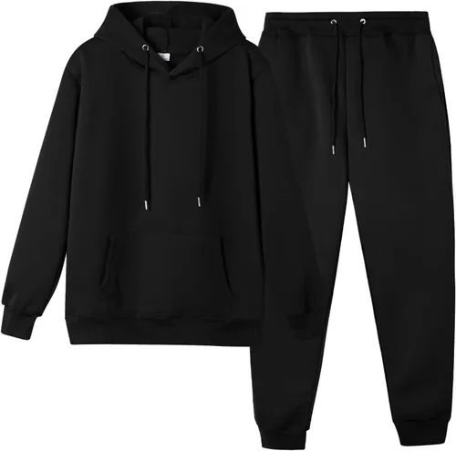 Vista 17 de CHAIRAY Conjunto deportivo unisex de 2 piezas con capucha para mujer 01Albaricoque