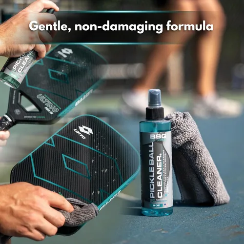 Vista 4 de Pickleball Paddle Cleaner, Grip & Paddle Reset Spray, Erase Dirt & Grime, Improve Accuracy, Remove Sweat and Scum 8 floz