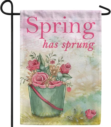 Vista 13 de A Little Rain Gnome Umbrella Garden Flag 12.5" x 18" Double Sided