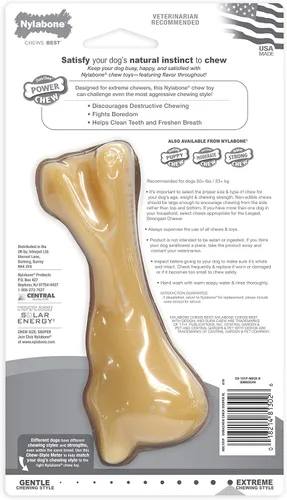 Vista 12 de Nylabone Big Chew Knuckle Bone Power - Juguete masticable para perros grandes, juguetes duraderos para masticadores agresivos, juguetes masticables