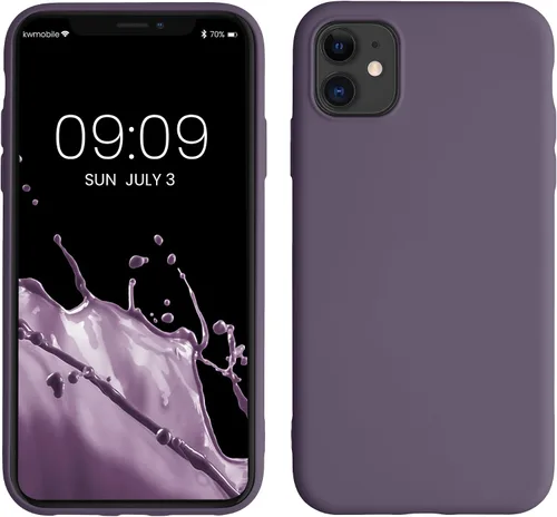 Vista 10 de kwmobile Funda compatible con Apple iPhone 11 - Funda protectora de silicona TPU suave y delgada - Rosa impresionante