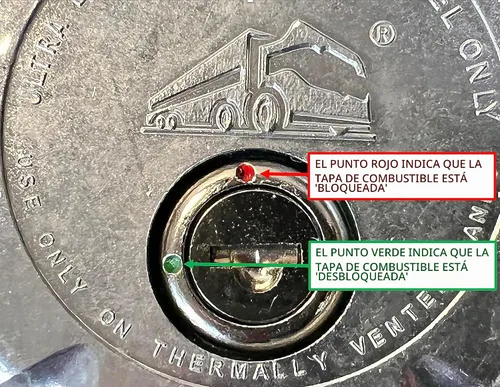 Vista 6 de Llaves iguales par 1/4 vuelta de bloqueo de aluminio diesel tapas de combustible para ciertos Freightliners