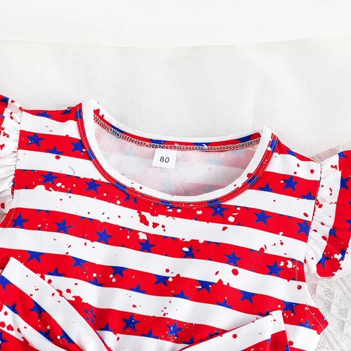 Vista 2 de LYQTloml Vestidos de bebé niña con volantes de manga larga con lazo entretejido floral princesa tutú faldas ropa para niñas pequeñas