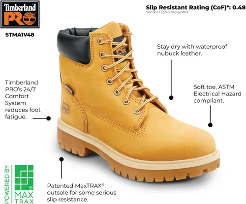 Vista 7 de Timberland PRO Botas 6 Direct Attach MaxTRAX Soft Toe impermeables con aislamiento para hombre