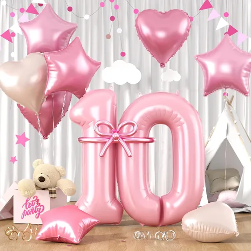Vista 79 de Globos dorados de color champán con el número 11, globos de oro claro, globo de aluminio dorado con forma de corazón con estrella y globo largo