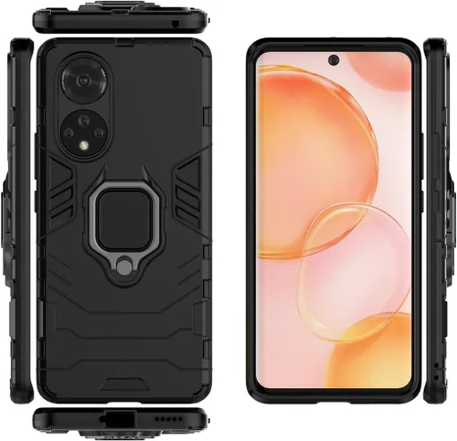 Vista 3 de MaiJin Compatible con Huawei Nova 9, Honor 50, soporte de anillo de metal, a prueba de golpes, parachoques duro