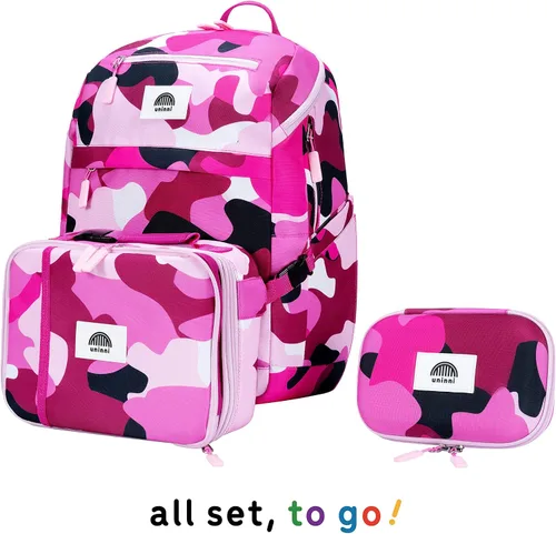 Vista 32 de Juego de mochila para niños de 16 pulgadas con bolsa de almuerzo aislada y estuche para lápices