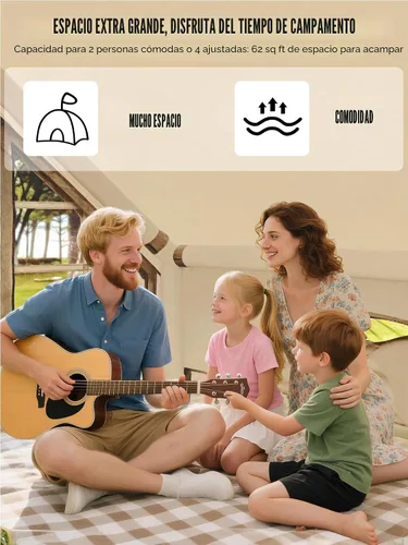 Vista 3 de Carpas inflables para acampar - Tienda de glamping fácil de inflar con bomba manual, tienda inflable de aire de PVC impermeable para acampar