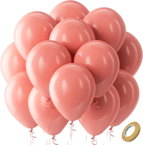 Vista 33 de Bezente Paquete de 150 globos de látex mate color burdeos de 5 pulgadas rojo (07-Red-G42)