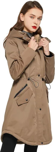 Vista 3 de Orolay Parka Abrigo de invierno con forro polar grueso para mujer con bolsillos