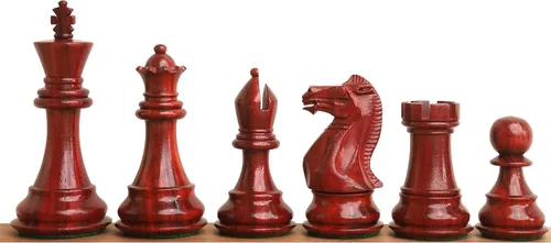 Vista 9 de Royal Chess Mall - Juego de piezas de ajedrez profesional Staunton de 3.9" - Madera de Budrose ponderada