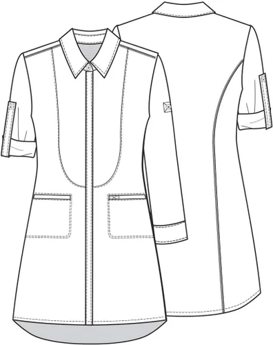 Vista 6 de Infinity 40 Lab Coat for Women With 2 Pockets and Back Princess Seams -1401A
