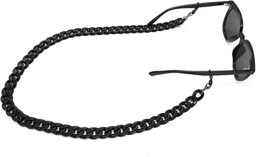 Vista 2 de DECKER Cadena de lentes de acrílico para gafas de sol, soporte para gafas de sol, correa de retención para gafas colgantes para mujeres