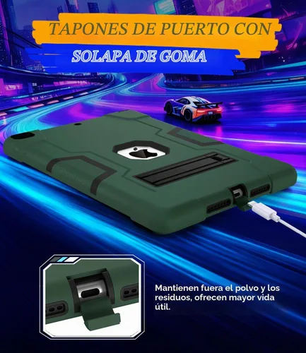 Vista 6 de Cantis - Funda para iPad de 9.ª generación/ 8.ª generación/ 7.ª generación, funda protectora resistente a los golpes con construcción robusta