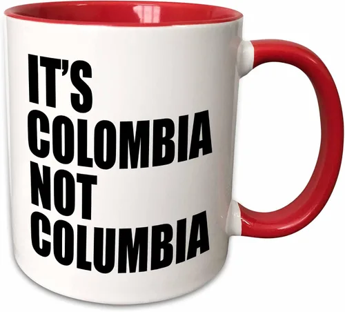Vista 10 de 3dRose Its Colombia Not Columbia - Taza de dos tonos, 11 onzas, color negro