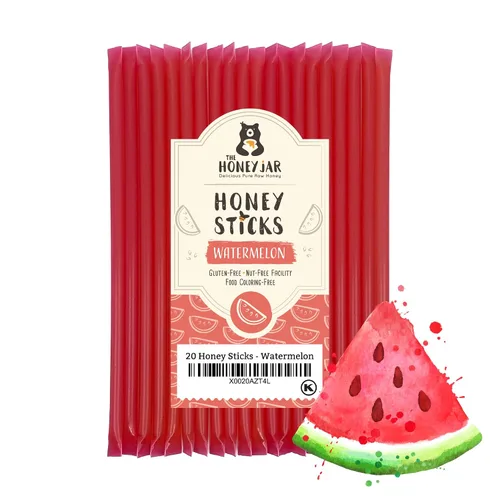 Vista 43 de The Honey Jar Palitos de miel con sabor a mora, pajitas de miel pura para el té, café o un placer saludable, una cucharadita de miel saborizada por