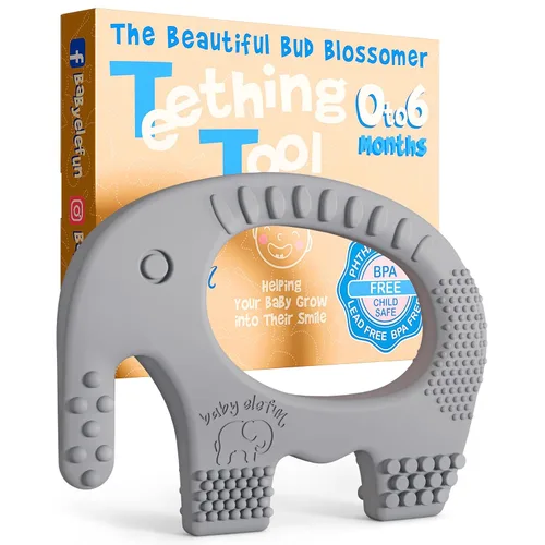 Vista 15 de Juguetes de dentición Baby Elefun para bebés 5X Alivio del dolor Sin retraso 0-6 meses Azul 34-38 Azul