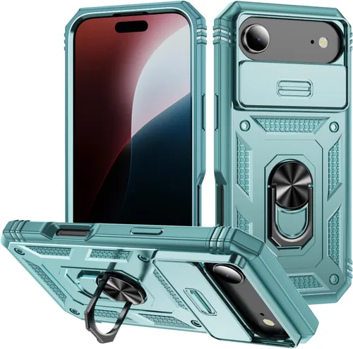 Vista 50 de Funda para iPhone 14, a prueba de golpes, resistente a los impactos, con lente deslizante protectora para iPhone 14 (6.1 pulgadas) (azul)