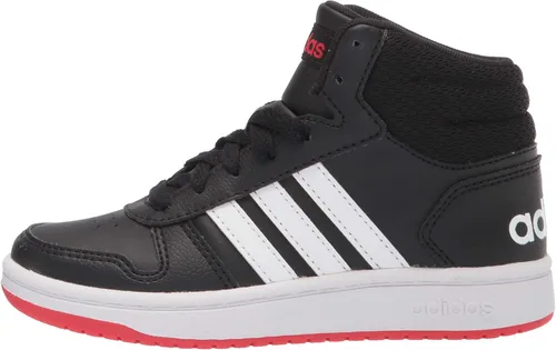 Vista 8 de adidas Zapatos de baloncesto para niños Hoops Mid 2.0, OnixShock YellowAsh Silver