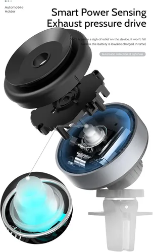 Vista 2 de Soporte universal increíblemente fuerte para teléfono celular y tableta de ventilación de aire con tecnología de succión inteligente