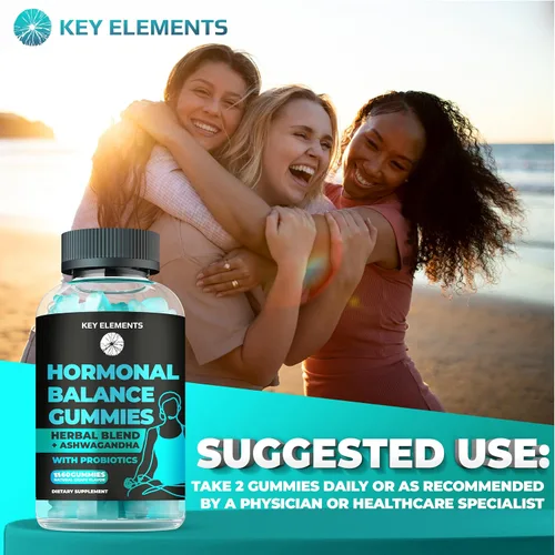 Vista 7 de Gomitas PMS Suplementos de equilibrio hormonal para mujeres, probióticos para el síndrome premenstrual, alivio de calambres menstruales, sofocos