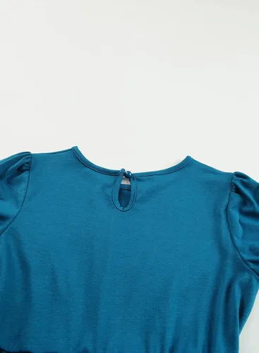 Vista 7 de blibean Maxi vestidos de manga abombada para niñas de 4 a 13 años