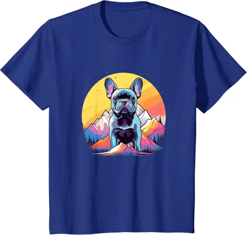 Vista 45 de French Bulldog Dog Men Women Kids T-Shirt Asphalt Grey