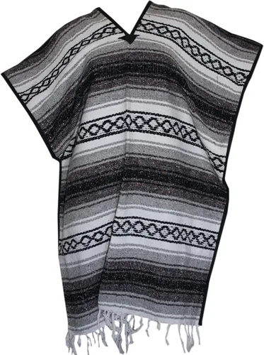 Vista 6 de Del Mex Poncho clásico de manta mexicana