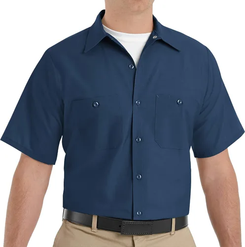 Vista 5 de Red Kap Camisa de trabajo industrial para hombre, ajuste regular, manga corta