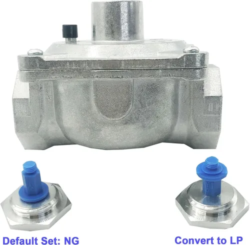 Vista 6 de Regulador de presión de gas natural con rosca FNPT de 3/4", presión de entrada de 1/2 PSIG y salida WC de 4 y 10 pulgadas para parrilla, regulador