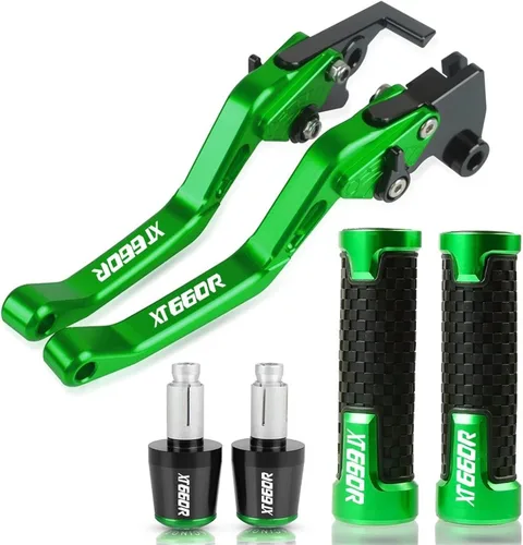 Vista 21 de Palancas de freno Accesorios de motocicleta CNC Palancas de embrague de freno Manillar Manillar Agarres extremos para Yamaha XT660R XT 660R