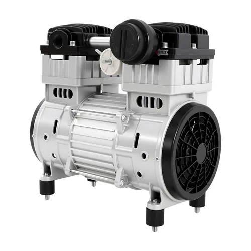 Vista 10 de Bomba de vacío de 370 W/110 V, bomba de aire de vacío de pistón sin aceite de gran flujo para máquina laminadora automática, flujo de aire de 100