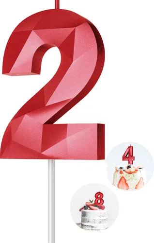 Vista 143 de Velas de cumpleaños con números (0 velas negras), forma de diamante 3D, decoración de pastel de feliz cumpleaños para niños y hombres, cumpleaños