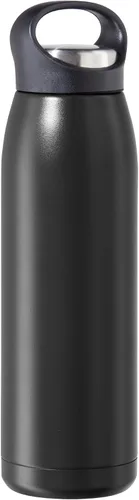 Vista 2 de OGGI Freestyle - Botella de agua aislada de acero inoxidable, doble pared aislada al vacío, termo de viaje, 23 onzas (23.0 fl oz), color negro