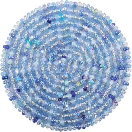 Vista 16 de 60 Piezas Cuentas Espaciadoras de Agujero Grande Cuentas Negras Surtidas Europeas para Manualidades Cuentas Grandes de Agujero Grande Lampwork
