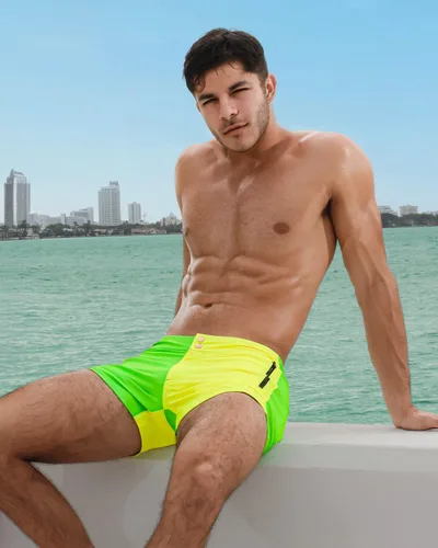 Vista 99 de Bang Men's Swimwear - Beach Shorts - Stretchy Quick-Dry All-Use Premium Swimsuit Trunk Square Cut
