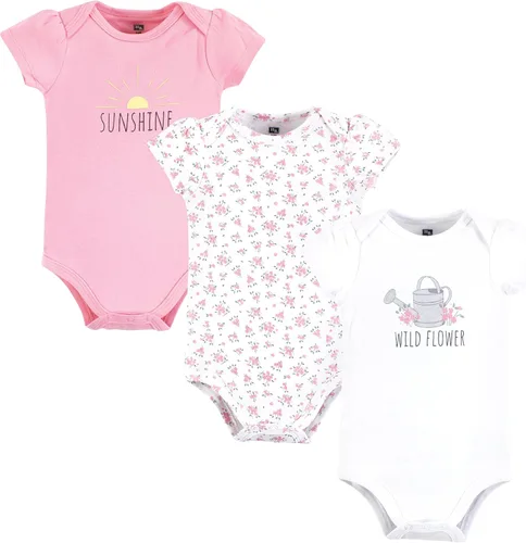 Vista 16 de Hudson Baby baby-girls Cotton Bodysuits 3-pack