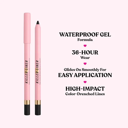 Vista 3 de Too Faced Killer Liner Lápiz delineador de ojos de gel impermeable de 36 horas, 0.04 onzas