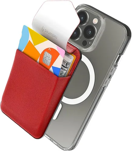 Vista 12 de Sinjimoru Funda magnética para tarjetas de privacidad, cartera magnética para teléfono que se adhiere como tarjetero de crédito para MagSafe