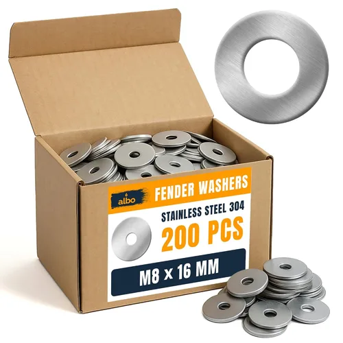Vista 11 de 20 piezas arandelas planas de guardabarros de acero inoxidable de 1/2" x 2" para pernos y tornillos, herrajes de acero inoxidable 304
