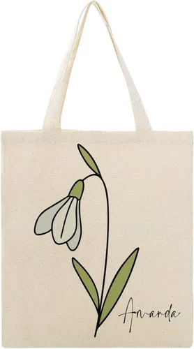 Vista 13 de Bolso de mano personalizado de la flor del nacimiento del mes del nacimiento