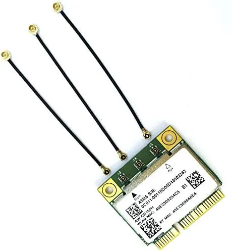 Vista 4 de HUYUN Antena IPEX 4 a IPEX 1 de 3 piezas para BCM94360CSAX / BCM94360CS2 / BCM94360CS2AX / BCM94352Z