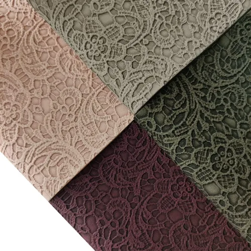 Vista 2 de Hojas de cuero sintético con textura de flores de 8 x 12 pulgadas (8.3 in x 11.8 in), diseño retro de otoño, tela sintética para lazos de cuero