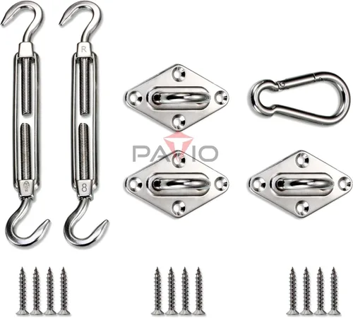 Vista 6 de Patio Paradise - Kit de accesorios de toldo resistente para instalación de toldo cuadrado y rectangular, 6 pulgadas