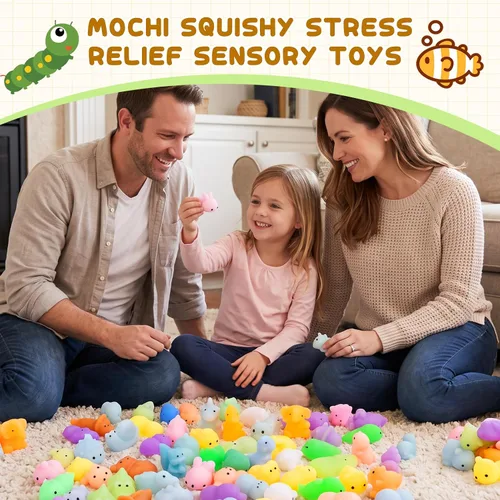 Vista 7 de 305 PCS Squishy Toys, Mochi Squishy Fidget Toys, Kawaii Mini Squishies 305-multicolor