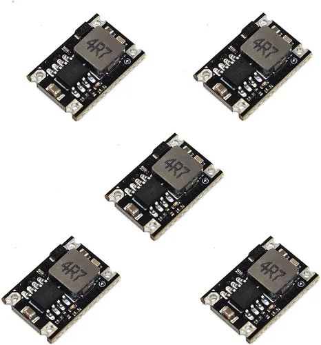 Vista 6 de Generic Mini MP1584EN DC-DC Convertidor Buck Módulo de Fuente de Alimentación Ajustable 24V a 12V 9V 5V 3.3V (Paquete de 5) - Verde - Conector Micro