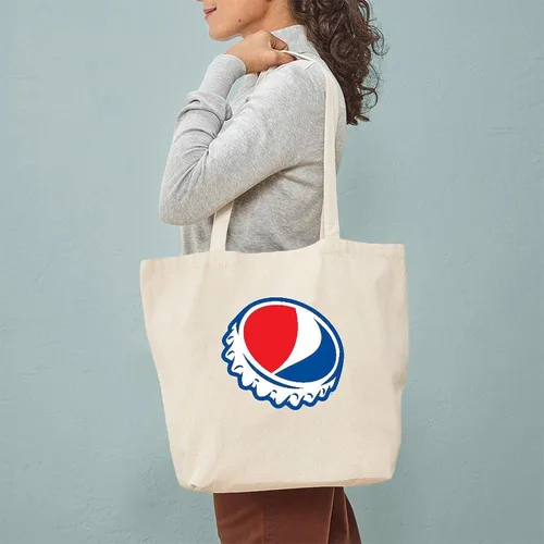 Vista 8 de CafePress Pepsi Tote Bag Bolsa de lona natural, bolsa de compras de tela, Caqui