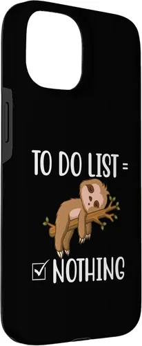Vista 3 de To Do List - Sleeping Sloth Wildlife Animal Lover Zookeeper Case for iPhone 15