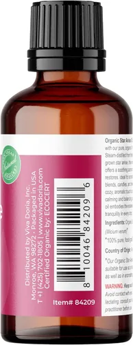 Vista 2 de Viva Doria Aceite esencial de anís estrellado, aceite de anís estrellado orgánico certificado por USDA, 100% puro, aceite esencial natural, sin